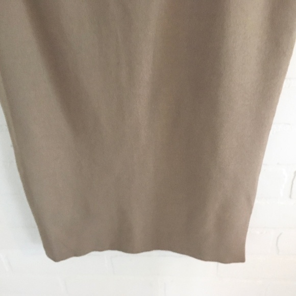 Rudsak Column knit Skirt Taupe beige brown Viscose Nylon Stretch Lightweight S - Picture 4 of 15